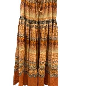 Sundance Bohemian Orange Maxi Skirt